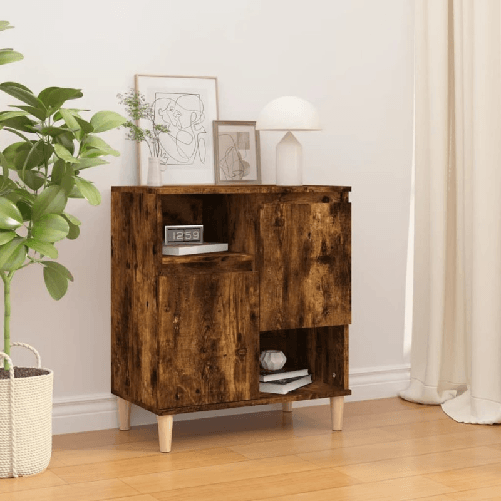 vidaXL Credenza Rovere Fumo 60x35x70 cm in Legno Multistrato