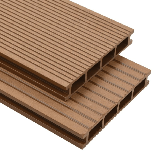 VidaXL Pavimento per Esterni in WPC Cavo con Accessori 26m² 2,2m Teak