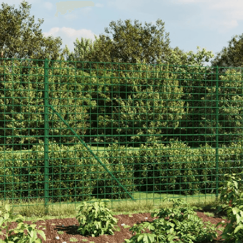 vidaXL Recinzione Metallica con Picchetti Ancoraggio Verde 1,8x10 m