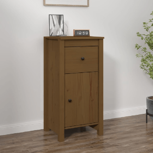 vidaXL Credenza Miele 40x35x80 cm in Legno Massello di Pino