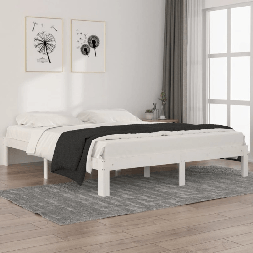 Giroletto Bianco in Legno Massello di Pino 160x200 cm