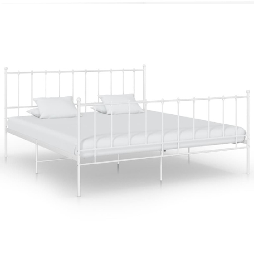 VidaXL Giroletto Bianco in Metallo 140x200 cm