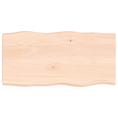 vidaXL Piano per Tavolo 100x50x6 cm in Rovere Non Trattato Bordi Vivi