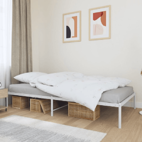 vidaXL Giroletto Metallo Bianco 107x203 cm