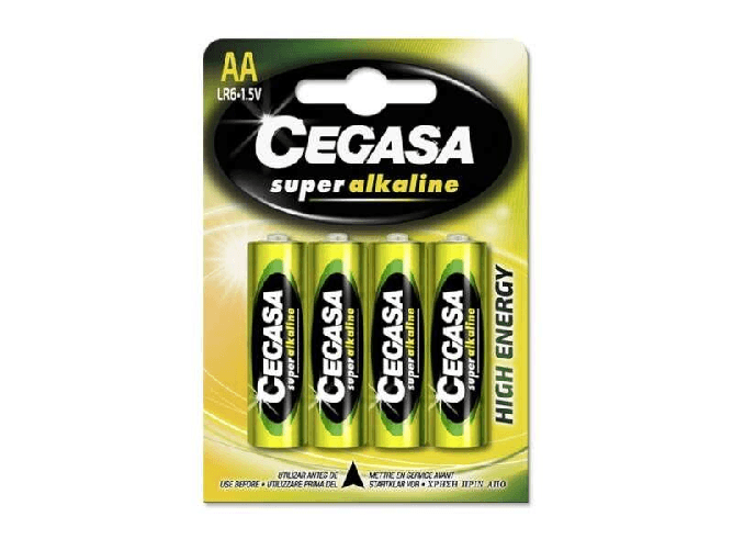 Confezione da 4 batterie Cegasa Super Alcaline AA LR6 - Alte prestazioni - Affidabilità - Tecnologia avanzata