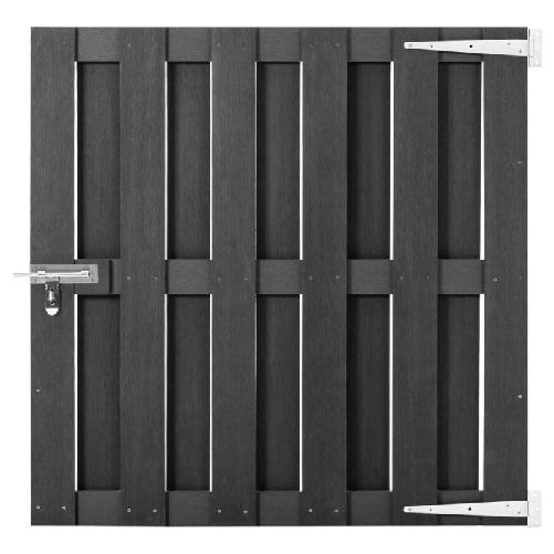 vidaXL Cancello da Giardino in WPC 100x100 cm Grigio