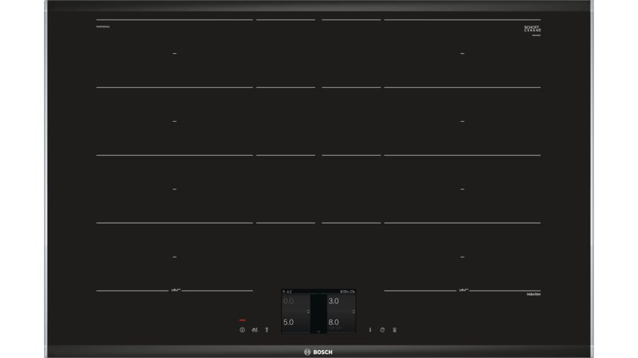 Bosch Serie 8 PXY875KW1E piano cottura Nero Da incasso Piano cottura a induzione 4 Fornello(i)