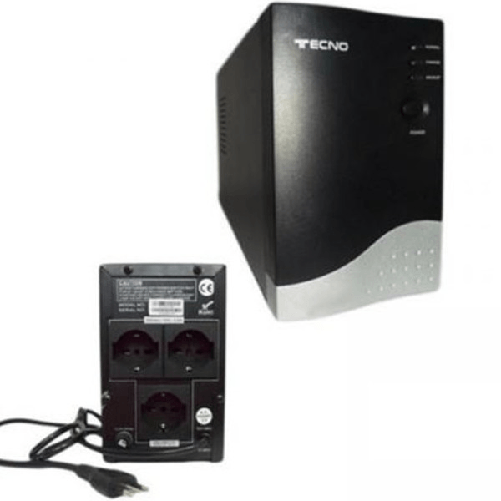 Ups 650va Gruppo Di Continuita' Tecno 600w Per Pc 2 Ingressi Schuko -