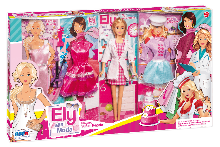 Rs Toys ELY ALLA MODA PLAYSET CON 3 VESTITI