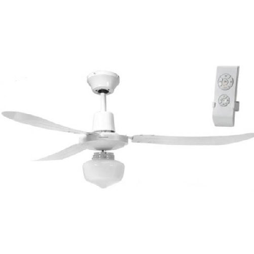 Ventilatore Da Soffitto Reversibile Con Lampadario Telecomando Integrato 70 Watt -