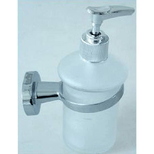 Dispenser Per Sapone Liquido Acciaio Vetro Fissaggio A Parete Portasapone 52437a -