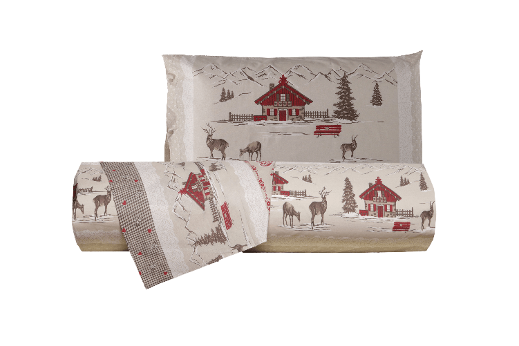 Set copripiumino federe letto parure copripiumino stampa fantasia 100% cotone Made in Italy COUNTRY BEIGE MATRIMONIALE Set copripiumino federe letto p