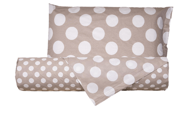 Set copripiumino federe letto parure copripiumino stampa fantasia 100% cotone Made in Italy POIS TORTORA PIAZZA E MEZZA