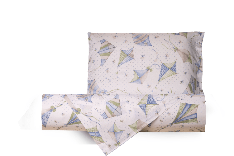 Set copripiumino federe letto parure copripiumino stampa fantasia 100% cotone Made in Italy AQUILONI AZZURRO MATRIMONIALE Set copripiumino federe lett