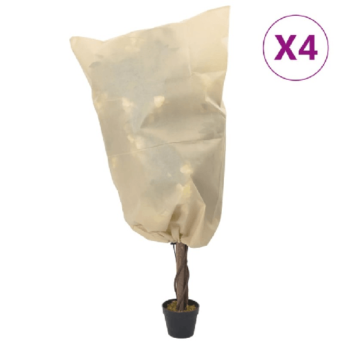 Coperture con Coulisse per Piante 4pz 70 g/m² 0,8x0,8 m