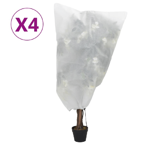 Coperture con Coulisse per Piante 4pz 70 g/m² 0,8x1,2 m