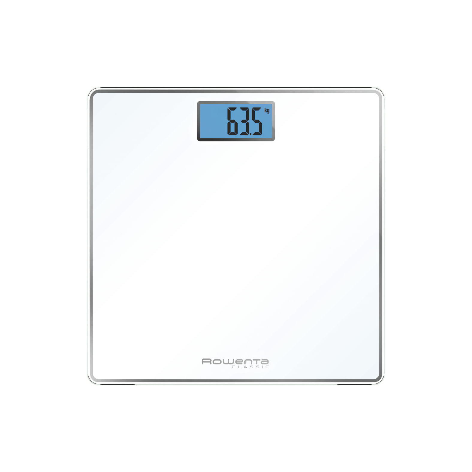 Rowenta Classic BS1501 , bilancia pesapersone elettronica, 31x31 cm, fino a 160 Kg con graduazione di precisione ogni 100g, spessore di 22 mm, batteri
