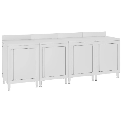 vidaXL Mobiletto con Piano di Lavoro 240x60x96 cm in Acciaio Inox