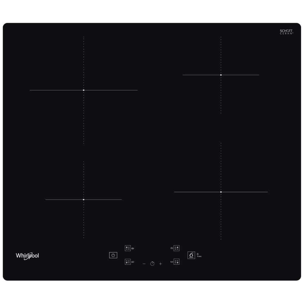 Whirlpool WS Q2160 NE Nero Da incasso 59 cm Piano cottura a induzione 4 Fornello(i)