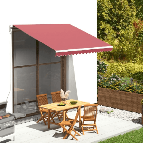 VidaXL Tessuto di Ricambio per Tenda da Sole Rosso Borgogna 3x2,5 m
