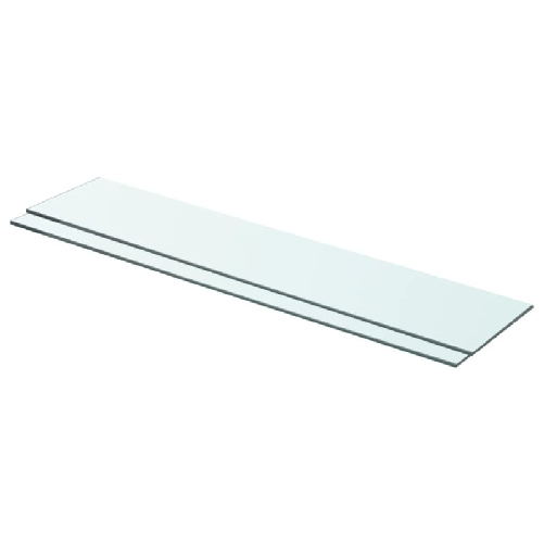 vidaXL Mensole in Vetro Trasparente 2 pz 70x15 cm