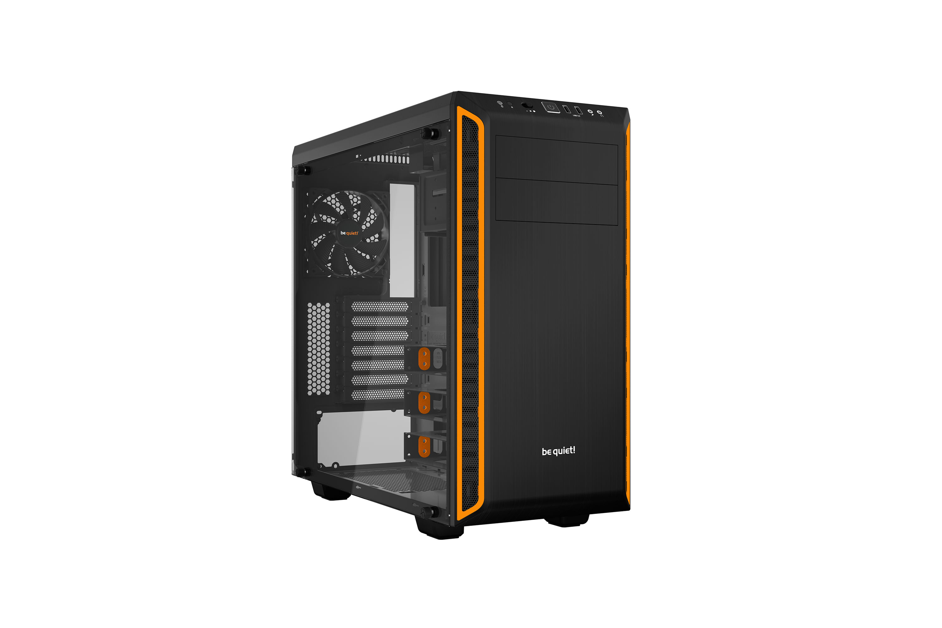 Be quiet! Pure Base 600 Window Midi Tower Nero, Arancione (Be Quiet! Pure Base 600 Gaming Case w/ Window, ATX, 2 x Pure be quiet! Pure Base 600 Window