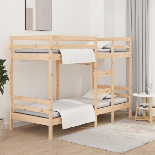 VidaXL Letto a Castello 90x200 cm in Legno Massello di Pino