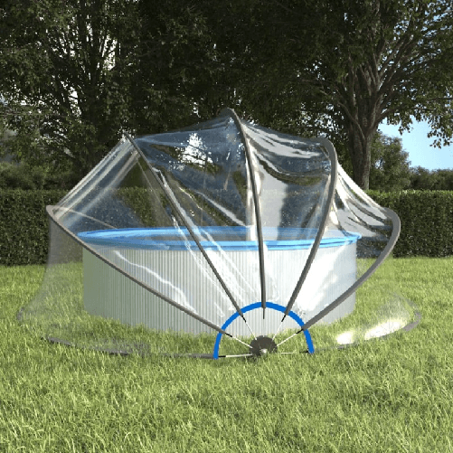 vidaXL Cupola per Piscina Rotonda 467x234 cm PVC