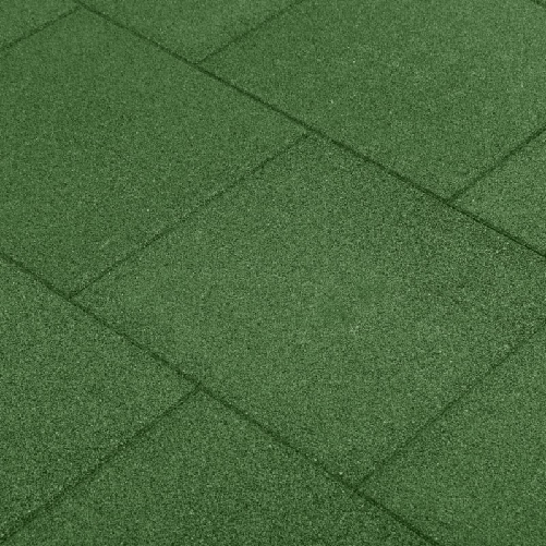 Piastrelle Anticaduta 6 pz in Gomma 50x50x3 cm Verde