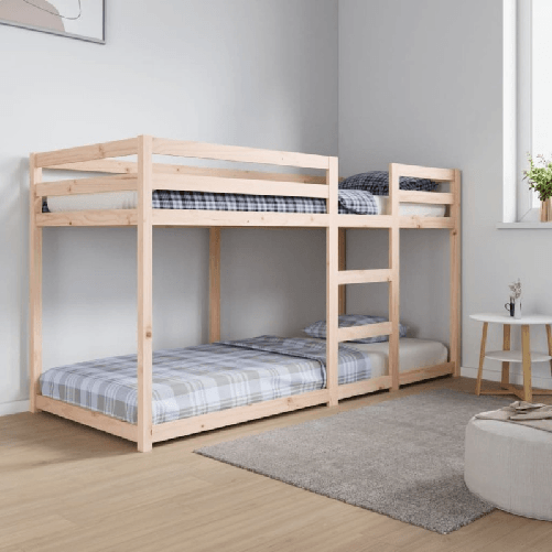 VidaXL Letto a Castello 80x200 cm in Legno Massello di Pino