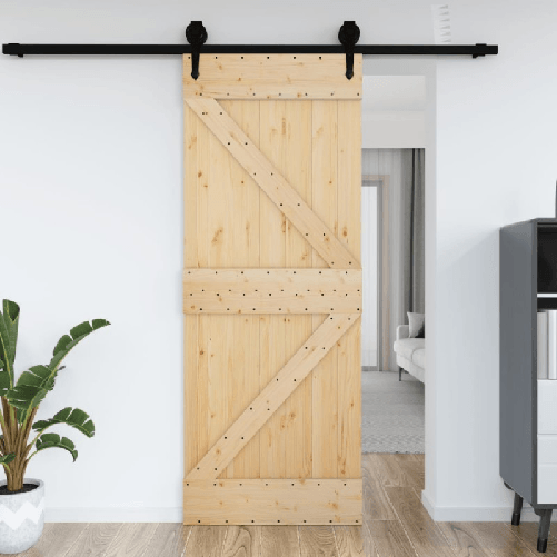vidaXL Porta 70x210 cm in Legno Massello di Pino