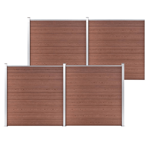 vidaXL Recinzione da Giardino in WPC 699x186 cm Marrone