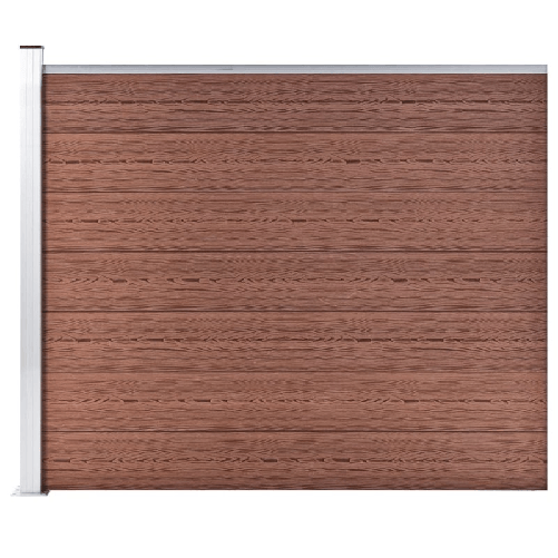 vidaXL Pannello di Recinzione in WPC 175x146 cm Marrone