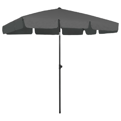 Ombrellone da Spiaggia Antracite 200x125 cm