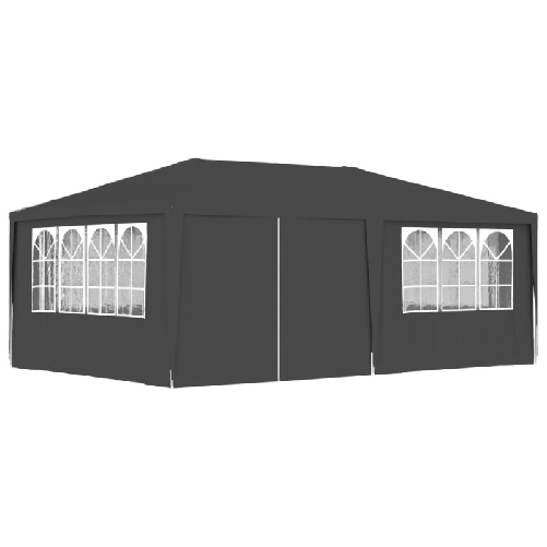 Gazebo Professionale con Pareti 4x6 m Antracite 90 g/m²