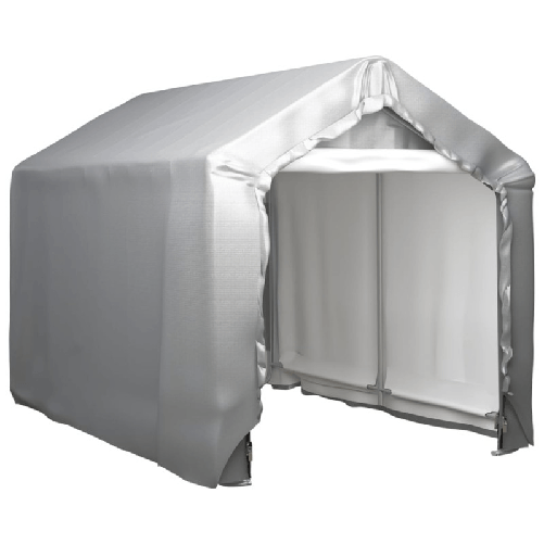VidaXL Tenda Capannone 180x300 cm in Acciaio Grigio