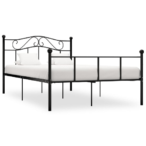 VidaXL Giroletto Nero in Metallo 120x200 cm