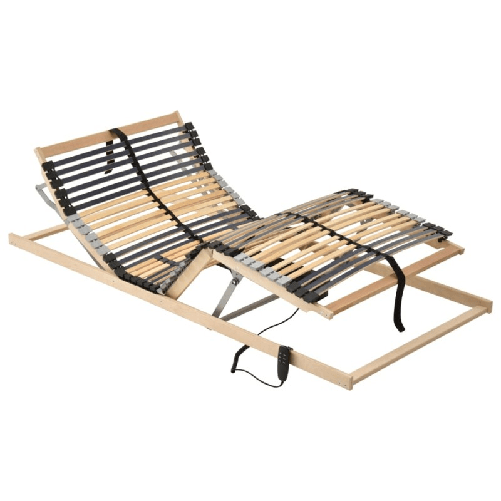 VidaXL Letto con Telaio a Doghe Elettrico 42 Doghe 7 Zone 90x200 cm