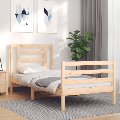 VidaXL Giroletto con Testiera 90x200 cm in Legno Massello