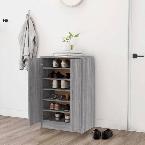 Scarpiera Grigio Sonoma 60x35x92 cm in Legno ingegnerizzato
