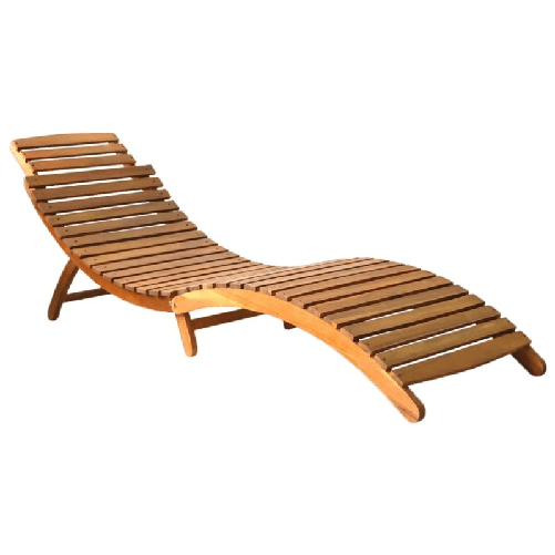 vidaXL Lettino Prendisole in Legno Massello d'Acacia Marrone