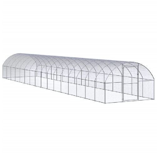 Pollaio per Esterni 3x16x2 m in Acciaio Zincato