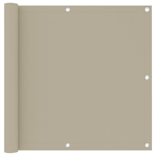 Paravento da Balcone Beige 90x500 cm in Tessuto Oxford