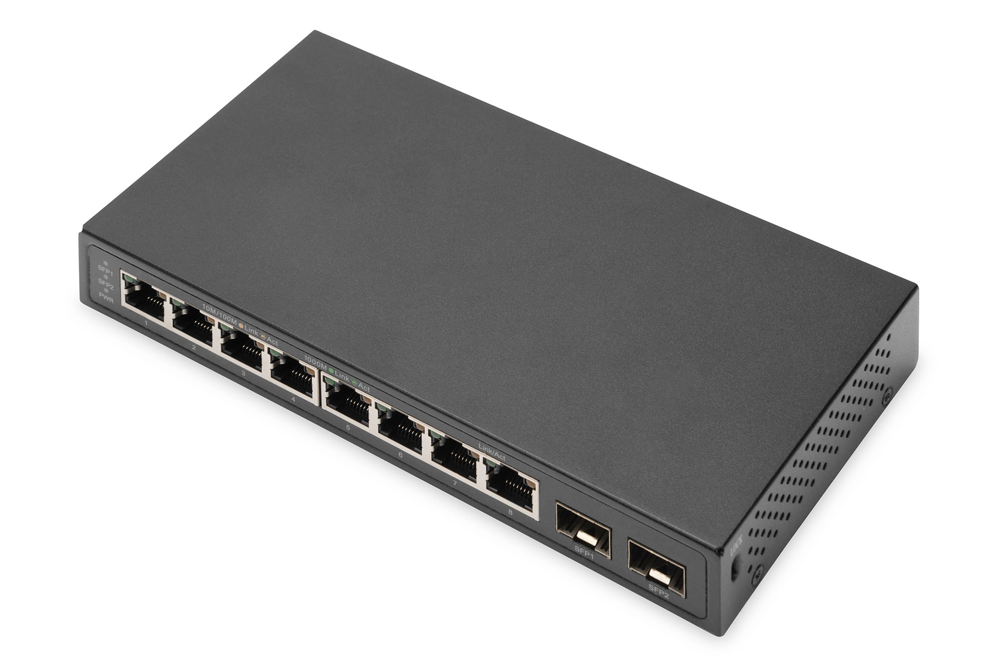 Digitus DN80067 Switch 8P 2SFP GE 8 x 10-100-1000 Mbit-s Porte Uplink 2SFP Digitus Gigabit 8 porte + 2 porte Gigabit SFP