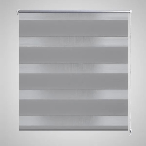 Tenda a rullo oscurante zebra 90x150 grigia