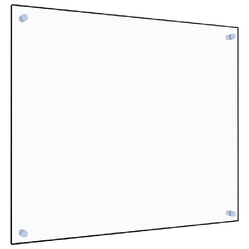 vidaXL Paraschizzi per Cucina Trasparente 70x60 cm in Vetro Temperato