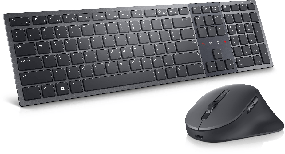 DELL KM900 tastiera Mouse incluso Ufficio RF senza fili + Bluetooth QWERTZ Tedesco Grafite