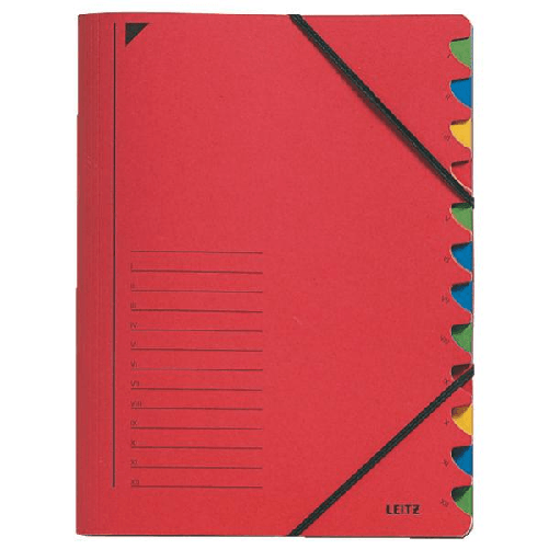Leitz 39120025 intercalare Cartoncino Rosso