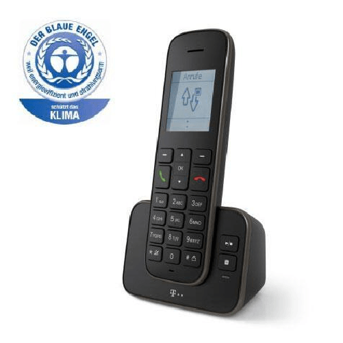 Telekom Sinus A207 Black (telefono cordless con segreteria telefonica, analogo) Telekom Sinus A 207 Telefono DECT Identificatore di chiamata Nero