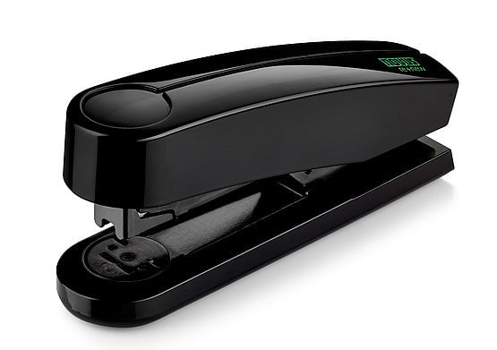 Novus B4 Re+New Desktop - Prodotto con plastica riciclata - fino a 40 foglie - aperto, chiuso e inchiodata - include 200 Novus B4 re+new Nero